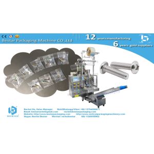 Packaging machine with single hopper counting 2pcs screw and pack in one bag