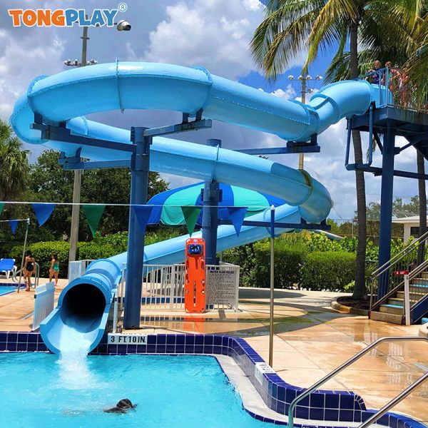 High-Capacity Spiral Water Slide for Water Parks with >500kg Max Capacity and >8