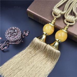 Fashion custom long tassel fringe trimming for curtain attractive tieback