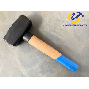 Cheap 800G Size C1045 Forged Carbon Steel Materials Stoning Hammer With Grade A Natrual Color Wooden Handle for sale