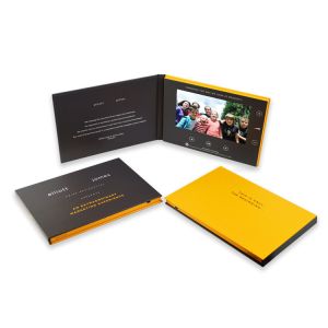 7 inch HD screen LCD video brochure mailer with pocket,Video mailer marketing