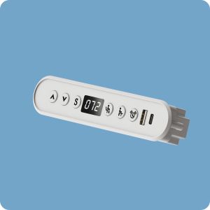 Cheap Embedded Standing Desk Controller With Six Key ONE USB + ONE TYPE-C | Alarm Clock for sale