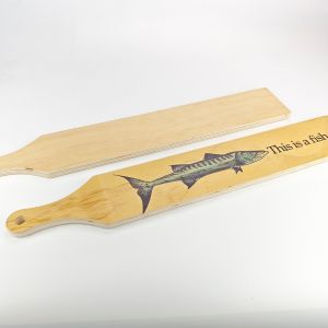 Custom Wooden Narrow Rectangle Long Serving Tray Bread Sushi Food Blank