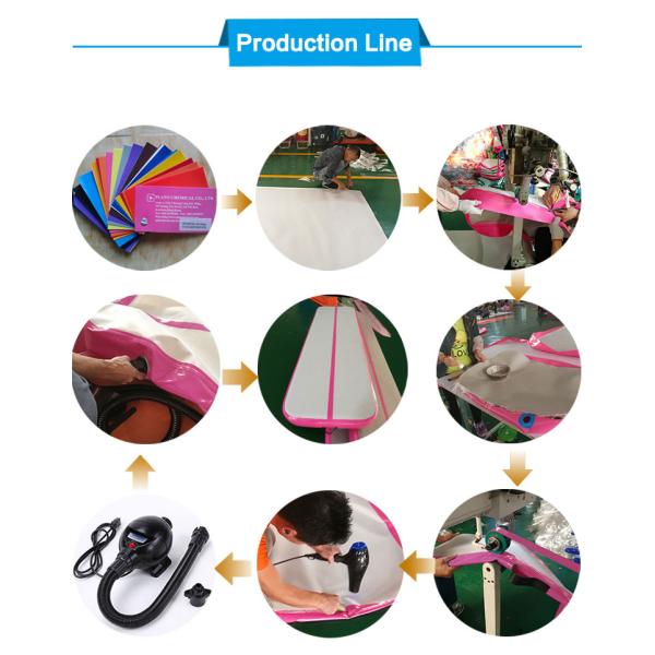 Customized Blue Inflatable Air Track Gymnastics Mat 3M 5M 6M 8M 10M 12M