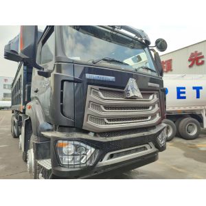 HOWO NX 380HP RHD Black Tipper Dump Truck With Tarpaulin Flap