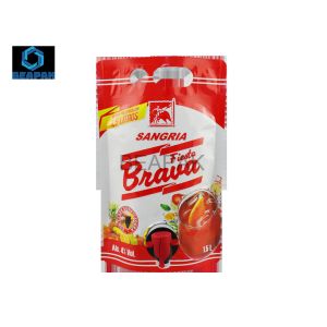 Food Grade Pouch Package With Spout Stand Up Reusable Plastic Juice Spout Pouch