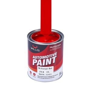 Cheap Red 2K Solid Paint with 1L 4L 20L Sizes and 2 Years Shelf Life for Automotive Spray Application for sale
