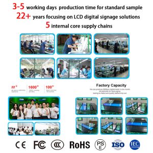 24inch-58.4inch Touch screen lcd advertisement display digital signage