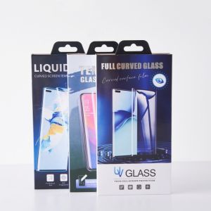 Cheap Full Curved Mobile Phone Tempered Glass Screen Protector Box Packaging With Custom Logo for sale