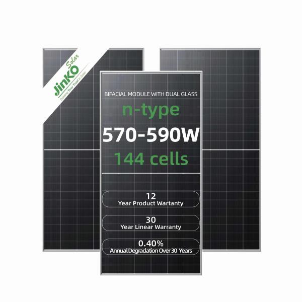 N-Type 590W Jinko Tiger Neo Tier 1 Solar Panels with Anti-Reflection Coating