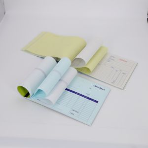 PREMIUM QUALITY Blue / Black Image Roll / Sheet NCR Paper Customized