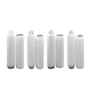 High Flow Rate PES Pleated Filter Cartridge 0.1 0.22 0.45 Micron for Liquid