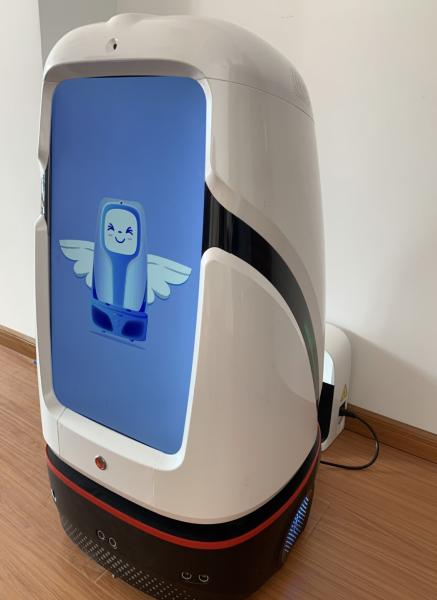 Quality Large Screen Smart Service Robot 40cm 50kg Load Autonomous Food Delivery Robot wholesale