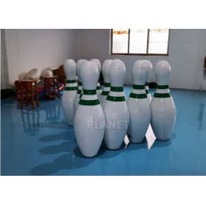 CE PVC Tarpaulins Inflatable Bowling Pins Set Game With Zorb Ball