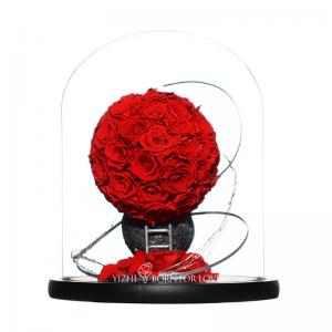Cheap Eternal Flowers In Glass Romantic Planet Gift Luxury Home Decor Wedding Decor Romantic Gift for sale