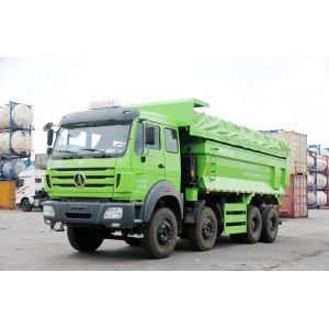 Beiben 8x4 Muck Tipper Used Heavy Trucks Single And Half Row Cab 12 Tires