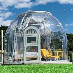 China Weatherproof Clear Bubble Tents With Built-In Lighting System on sale