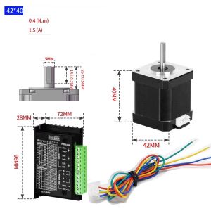Nema 17 42mm Stepper Motor Driver TB6600 Driver Kit for 3D Printer and CNC