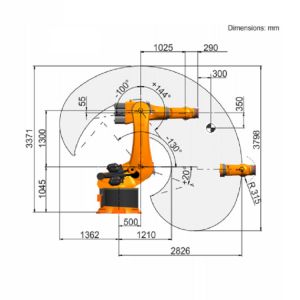 KR 500 R2830 Welding KUKA Robot Arm With Rated Payload 500 Kg Welding Torches