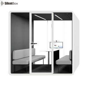 Modern Soundproof Booth with Removable Cover and Low Noise Air Circulation for