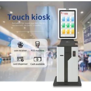 Customizable Self Service Check In Kiosk With Turnable Card Dispenser