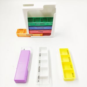 28 4 5 Pill Box Organizer 4 Times A Day Stackable AM PM Tablet Holder For