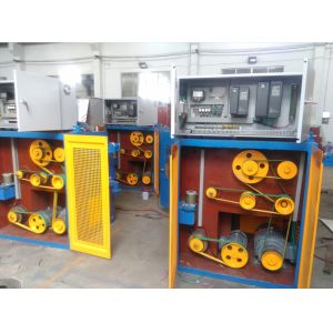 Iron Cast Fine Copper Wire Drawing Machine With Flat Belts And Timing Belts