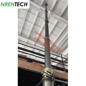 15m telescoping mast 350kg payloads for integrated telecom tower trailer