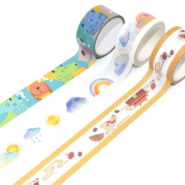 Quality Decorative Packing Tape Printed Fun DIY Crafts Waterproof Washi Tape wholesale
