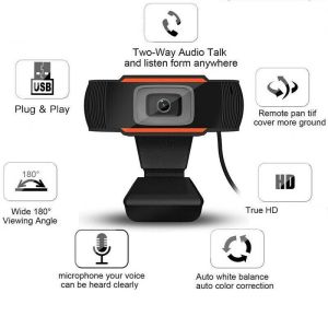 CCD Image Sensor Mini 720P USB 2.0 PC Camera Built In Microphone