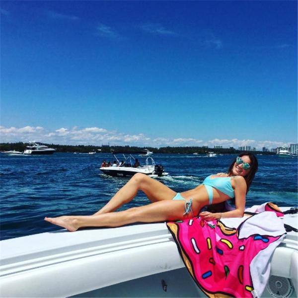 Women Beach Cover Up Pareo Pizza Creative Shape Beach Mat Swimwear Cartoon Cloak mats Summer Saida De Praia