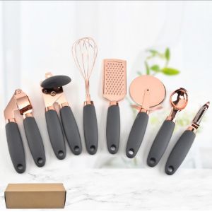 7 Pcs Kitchen Fancy Smart Gadget Set Copper Coated Stainless Steel Utensils