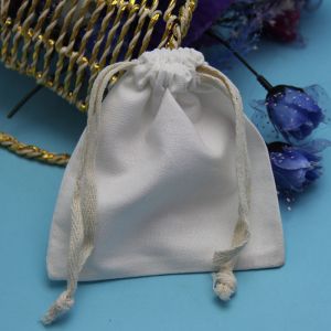 Plain Rope Handle Cotton Storage Bag Easy To Carry For Sunglasses / Cell Phone
