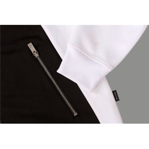 Sports Color Matching Mens Zip Front Hoodie 100% Polyester