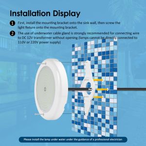 Color Underwater LED Swimming Pool Resin Filled IP68 35W AC12V Remote Control