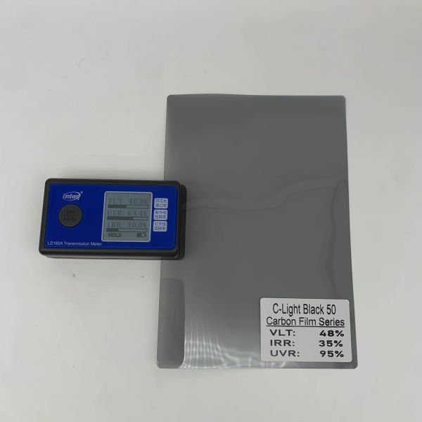 Quality PET 2mil Carbon Window Tint with 49.3% VLT 32.1% IRR and 85.2% UVR for UV Rejection and Heat Control wholesale