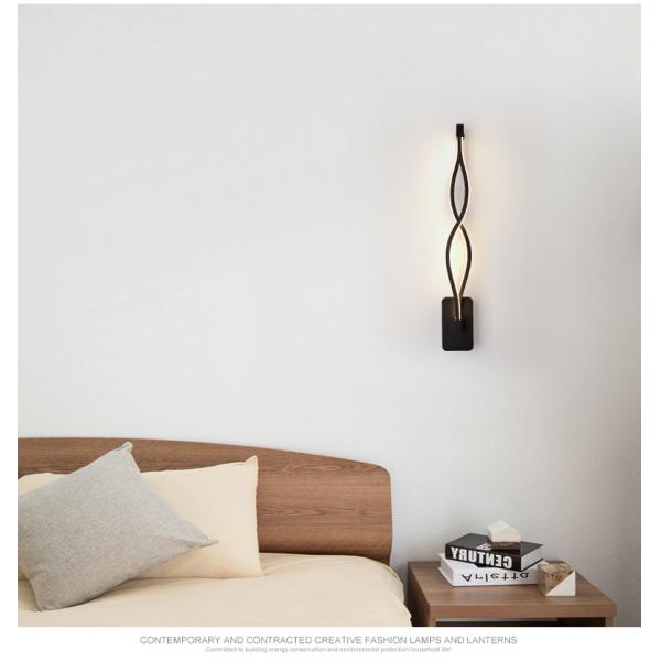 LED Wall Lamp Two Color Wave Shap 460*60*80MM Room Aluminum