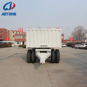 50T Max Payload Aotong Full Type Agricultural Small Box Trailer with Optional