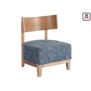 Comfortable Armless Single Sofa Chair With Solid Wood Plump Leather Seats