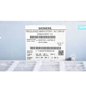 6SE7031-8EF60-Z Siemens Modular PLC with 12 Months Warranty MOQ 1 Piece