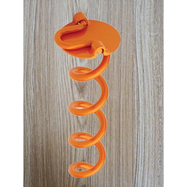Yellow Spiral Earth Ground Anchor 10" Long For Tying Down Tarps Tents