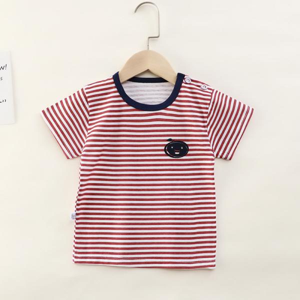 Quality 1.3m  Children'S Sports Shirts Animal Print Striped Short Sleeved For Boys wholesale