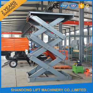 Warehouse Stationary Hydraulic Scissor Lift for Material Loading / Handling