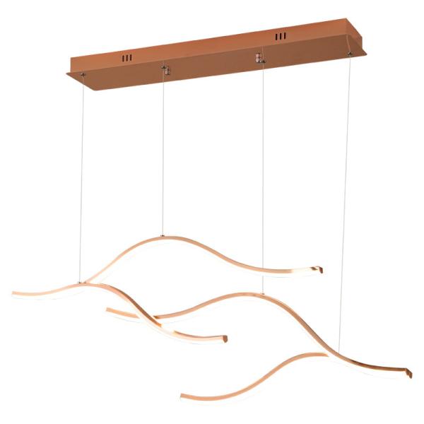 Quality Modern Minimalist Creative Linear Long Strip Dining Room Chandelier For Restaurant wholesale