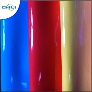 Knitted Faux Leather Material Patent 54/55" Width With Finished Pattern