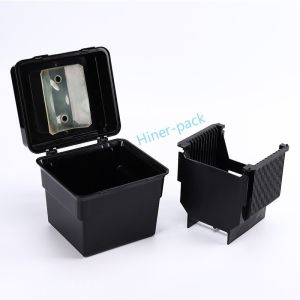 Black ESD Wafer Shipping Box 6 Inch Vertical Carrier For Clean Room