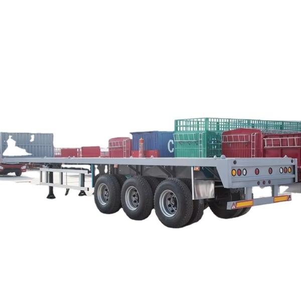 3 And 4axel 40ft 50ft 60ft Container Flatbed Trailer Tanzania Used Flatbed Semi
