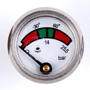 1 Inch 25mm Diaphragm Pressure Gauge Fire Extinguisher With Chrome Plated