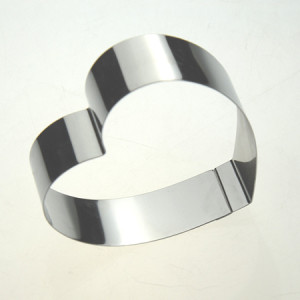 Quality RK Bakeware China Foodservice NSF Heart Shape Stainless Steel Mousse Cake Ring Mold wholesale