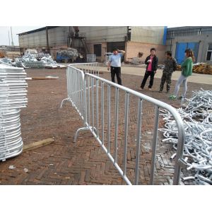 ISO 9001 Crowd Control Barrier Hot Dipped Galvanized 35mm tube wall thick 1.1mm